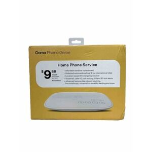Ooma Phone Genie, Home Phone Service No Internet Connection Required NEW